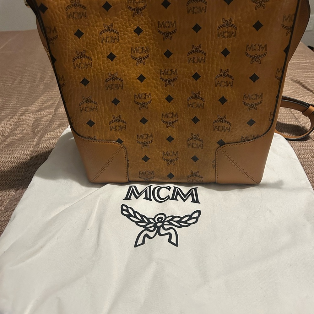 MCM Cognac Visetos Backpack